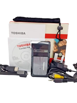 Toshiba Camileo Pro Pocket Digital Camera & Video Camcorder MPEG-4 AVI JPEG MP3 - Image 1 of 4