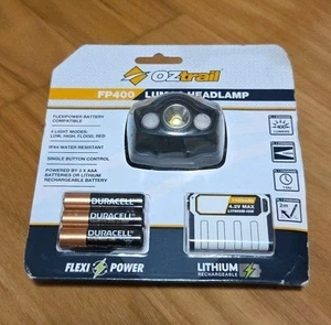 OZtrail Lumos FP400 Headlamp Camping Hiking Outdoor Rechargeable Head Torch IPX4 - Picture 1 of 2