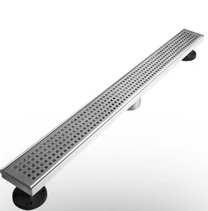 Neodrain ZA3-28-G03-PB 28” 28 Inch Linear shower drain SS Quadrato Grate - Picture 1 of 8