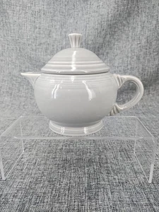 Fiesta / Fiestaware Small 2 Cup Teapot With Lid Pearl Gray Free Shipping - Picture 1 of 12
