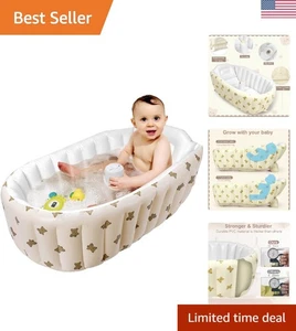 Aufblasbare Baby Badewanne mit Rückenstütze - Tragbare Reisedusche für Kleinkinder - Bild 1 von 8