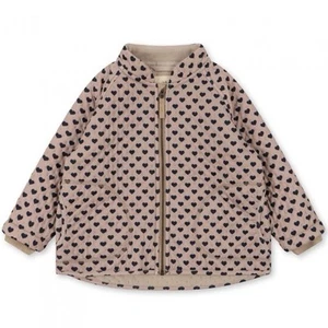 Konges Sløjd Coeur Eclipse Thermo Jacket, Beige and Black, heart pattern, 5-6Y - Picture 1 of 9