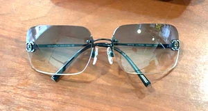 Gafas de sol CHANEL sin montura 4017-D c.170/8G entrelazadas logotipo CC con estuche negras - Imagen 1 de 17
