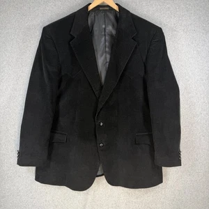 Circle S Herren Schwarz Cord Blazer Sakko Gr. 54 L Baumwolle Wildleder Ellenbogen - Bild 1 von 13