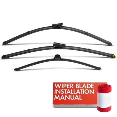 Лопасти стеклоочистителя ветрового стекла 24 дюйма, 21 дюйм и 15 дюймов для Audi Q3 15-18 Sport Utility 3 шт. - Изображение 1 из 4