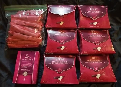 USE BY 2017-2020 - HUGE LOT 100 Total Poise Impressa Bladder Supports Size 2 - Image 1 of 4