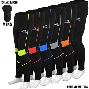 Winter Thermal Mens Cycling Trousers Tights Padded Pants Cycle Long Legging NEW - Picture 1 of 7