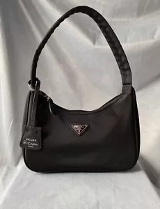 Prada Black Nylon Bag Re-Edition 2000 Shoulder Mini Bag - Picture 1 of 15