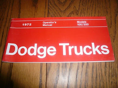 1972 Dodge Trucks 100/300 Operating Manual - Glove Box - Image 1 of 2
