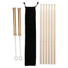 Drum Stick Brush Set Jazz Retractable Metal Wire 5A Rod + Plush Bag Percussi FST