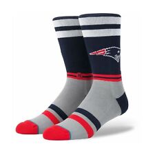 New England Patriots Stance NFL Sideline Logo Crew Socks Large Men's 9-12