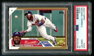Topps Michael Harris II 2023 oro RC 787/2023 PSA 10 gemas como nuevo 💎 - Imagen 1 de 2