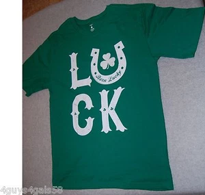 Boys Tee Shirt ST. PATRICK'S DAY Green XXL 18 LUCK Horseshoe SHAMROCK - Picture 1 of 1