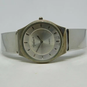 Fusion Silver Tone Mineral Crystal Mesh Bracelet Quartz Analog Ladies Watch - Picture 1 of 5