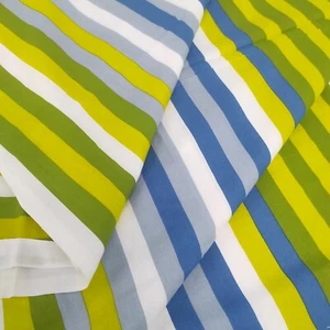 Ikea fabric Blue white green striped cotton fabric Sewing quilting craft 2008 - Picture 1 of 13
