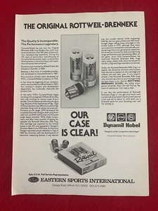 Vintage 1978 Rottweil Brenneke Rifle Slug Ammunition Print Ad - Ad Only - Picture 1 of 7