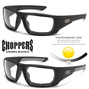 Choppers Motorcycle Sunglasses Photochromic Day or Night Wind Resistant Glasses - Picture 1 of 10
