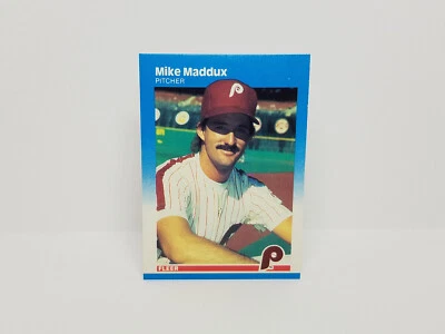 1987 Fleer Baseball #179 Mike Maddux, Philadelphia Phillies (RC) - Base Card - Image 1 of 2