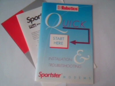 Manual de guía del usuario - US Robotics Sportster Modems instalación solución de problemas Foto 1 de 4