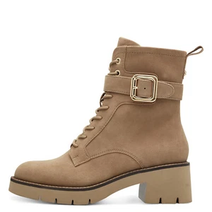Botines Mujer Botas Militares de Piel Ante Beis Talón Medio Tamaris - Bild 1 von 4