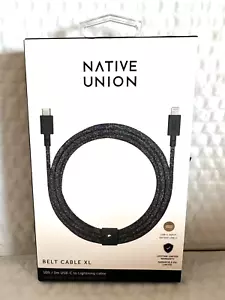 Native Union - BELT CABLE XL 10 Ft Mfi Certified Fast USB-C TO LIGHTNING -Cosmos - Picture 1 of 6