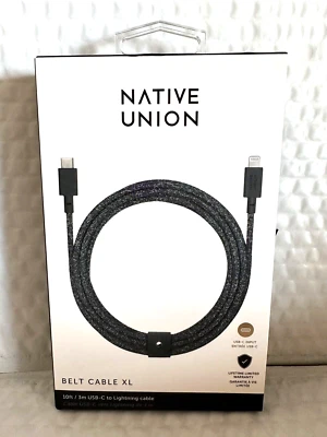Native Union - BELT CABLE XL 10 Ft Mfi Certified Fast USB-C TO LIGHTNING -Cosmos - Image 1 of 4