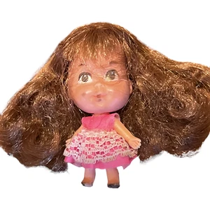 Vtg Mattel Lottie Locket Liddle Kiddles Lucky 1976 Doll No Hair Ties 2" Pls Read - Picture 1 of 9