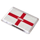 FRIDGE MAGNET - Lima - St George Cross/England Flag - Girl's Name Gift