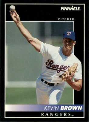 1992 Pinnacle Kevin Brown Texas Rangers #405 Baseball Card - Image 1 of 2