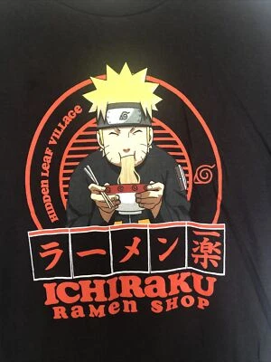 Naruto Shippuden Ichiraku Ramen Shop Black Graphic Tee Shirt Size XL Anime - Image 1 of 4