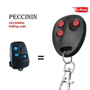 Télécommande de remplacement compatible Peccinin rf 433,92 MHz, rouge - Photo 1/6