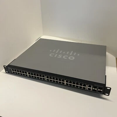 Cisco SG500-52P 52-Port Gigabit PoE Stackable Managed Switch, W/Ears, No Cables - Image 1 of 4