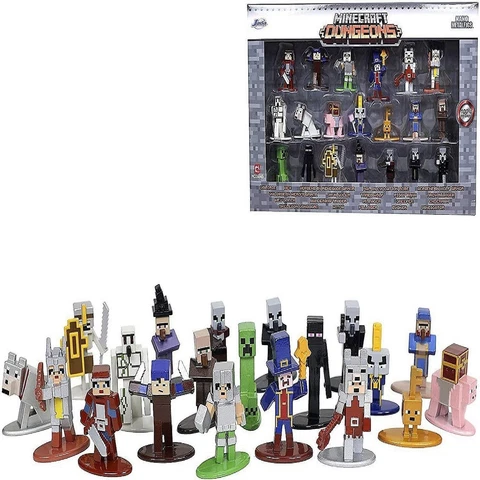 Minecraft Nano Metalfigs 20 Pack Wave 4, 1.65 Inch Die-Cast Metal Figures Cover