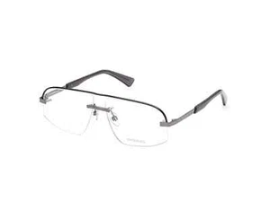 Diesel DL5386 008 Gunmetal Metal Semi Rimless Aviator Eyeglasses Frame 60-12-145 - Picture 1 of 1