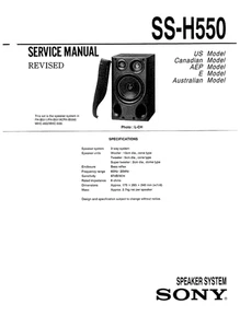 sony lautsprecher boxen SS-H550 3wege-system 6Ohm 80Watt inclusive Anschlußkabel - Bild 1 von 5