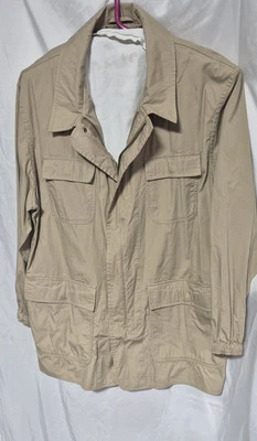 J. CREW Light Weight Utility Field Jacket Mens Large Military Style Tan / Beige  - Image 1 of 4