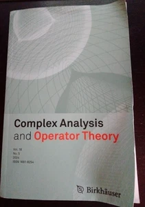 Complex Analysis And Operator Theory Vol 18 No 5 2024 Issn 1561-8254 - Picture 1 of 5