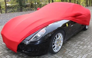 Vollgarage Car-Cover Schutzdecke Indoor Rot mit Spiegeltaschen für Ferrari 599 - Picture 1 of 4