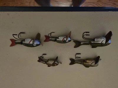 Plucky плавательная приманка редкая соединенный рыболовства гольяна резиновый - Изображение 1 из 2