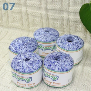 Sale New Lot of 5 Ballsx50g High-quality Nylon Ladder Track Knitting Yarn Blue - Picture 1 of 8