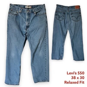 Levi’s 550 Blue Jeans Mens 38 x 30 5-Pocket Relaxed Fit- One Pair - Picture 1 of 11