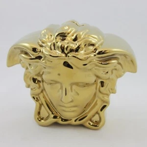 VERSACE BY ROSENTHAL, DEUTSCHLAND "BREAK THE BANK" SPARDOSE, GOLD. 7" x 4 3/4". - Bild 1 von 4