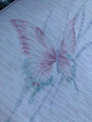 Rare VTG Graham Brown Moonstone Butterfly Wallpaper Lot Textured ‘Willowbank’ - Image 1 of 4
