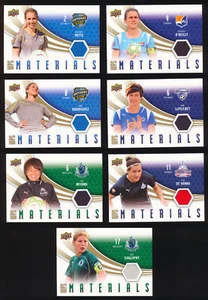 Lote de 7 cartas 2010 Upper Deck WPS Materials, Heather O'Reilly, etc. - Imagen 1 de 2