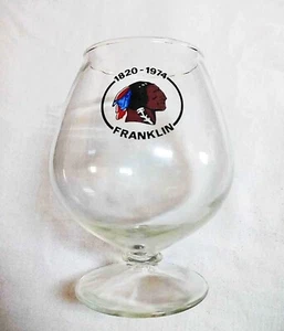 🔥RARE🔥VTG 1974 Franklin Redskins brandy snifter bar glass . 6" height - Picture 1 of 7