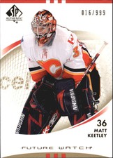 2007-08 SP Authentic Calgary Flames Hockey Card #166 Matt Keetley Rookie /999