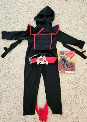 Disfraz Stealth NINJA Niño Pequeño Talla 3-4 Negro y Rojo (Nuevo) Foto 1 de 4