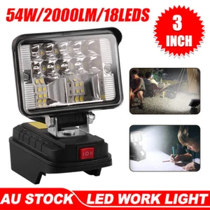 2 USB LED Work Light Torch Camping Workshop Flashlight For Makita 18V Battery AU - Picture 1 of 16