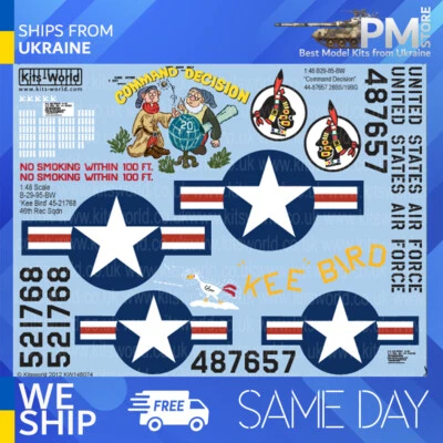 Kits World KW148074 1/48 Scale Decal Sheet B-29 Super Fortress - Image 1 of 3