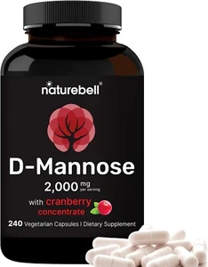 D Mannose 2000mg +Cranberry 400mg Urinary Tract Health, Utra UTI Support 240 ct - Picture 1 of 6